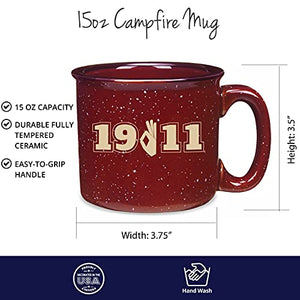 Kappa Alpha Psi Official Vendor - 15 oz Campfire Mug - 1911 Classic Greek Letters - Fraternity Paraphernalia