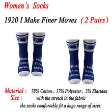 Load image into Gallery viewer, Sorority Socks Blue 1920 I Make Finer Moves Sorority Sister Gift (Finer Moves) 2 PAIR
