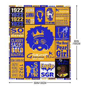 Nine City Sorority Gifts for Women Sorority Blanket 50''x60'', African American Sorority, 1922 Poodle Sorority Birthday Gifts for Women Girl Throw Blanket
