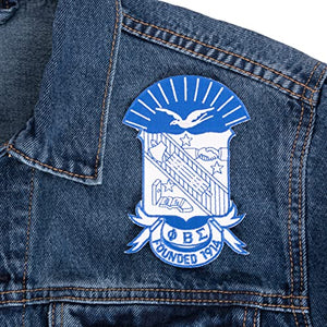 Phi Beta Sigma Fraternity 4.85 inch Embroidered Appliqué Sew or Iron On Greek Blazer Jacket Pants Bag Sigma (4.85 Crest Patch) Multicolored